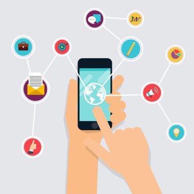 İş Denetim yanında smartphone