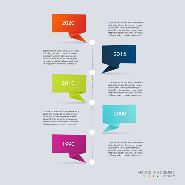 Plantillas de diseño infográfico de línea de tiempo — Vector de stock