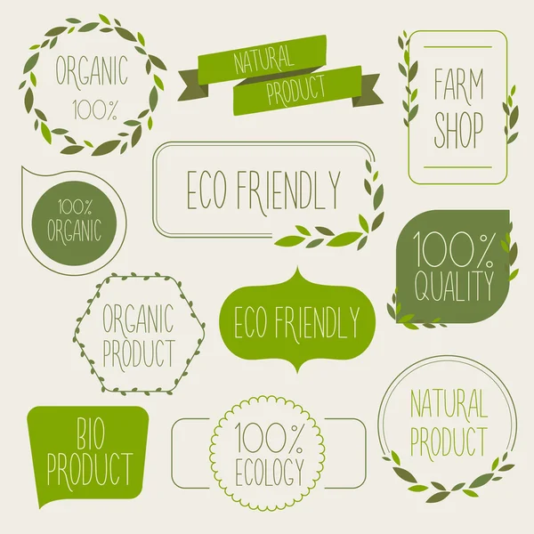 Productos naturales ecológicos — Vector de stock