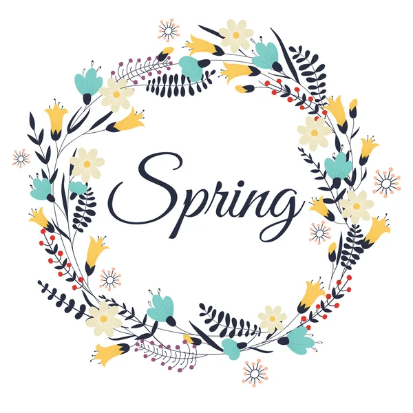 Carte de voeux printemps . — Image vectorielle