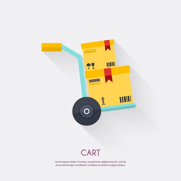 Chariot. icône de l'entrepôt — Image vectorielle
