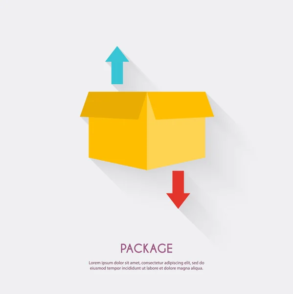 Paquet. icône de l'entrepôt — Image vectorielle