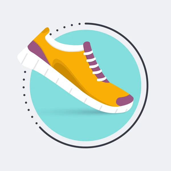 Zapato de correr icono . — Vector de stock