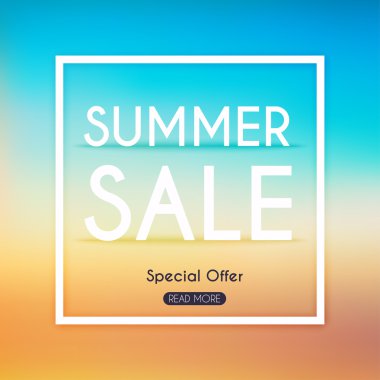 Yaz indirimi afişi. 