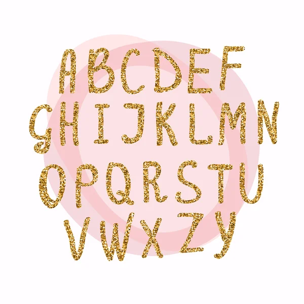 金色のキラキラ文字 — ストックベクタ