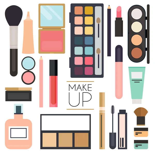 Unusual creative makeup set Vector Graphics