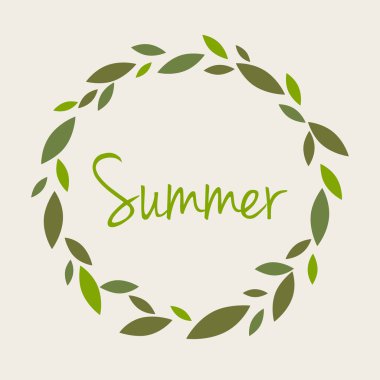 Word yaz yuvarlak çelenk içinde