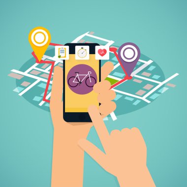 Elini tutarak hareket eden smartphone app 
