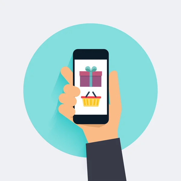 Kavram online alışveriş ve e-ticaret — Stok Vektör