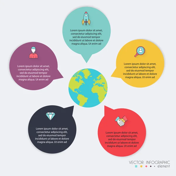 Modelos Infográficos para Negócios —  Vetores de Stock