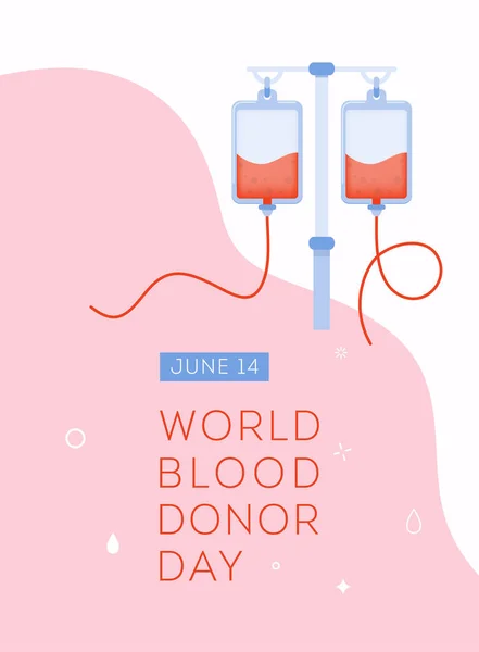 Journée Mondiale Donneur Sang Fond Vectoriel — Image vectorielle