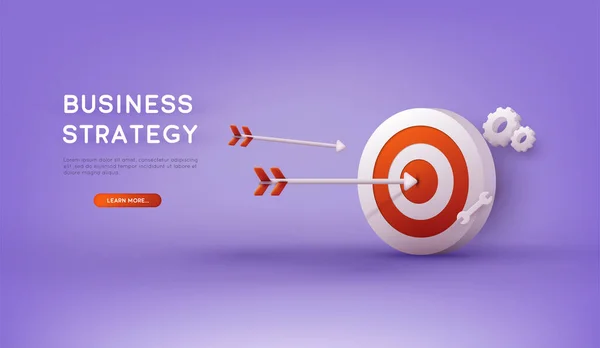 Business Strategy Landing Page Template Business Analysis Content Strategy Management — Stockvector