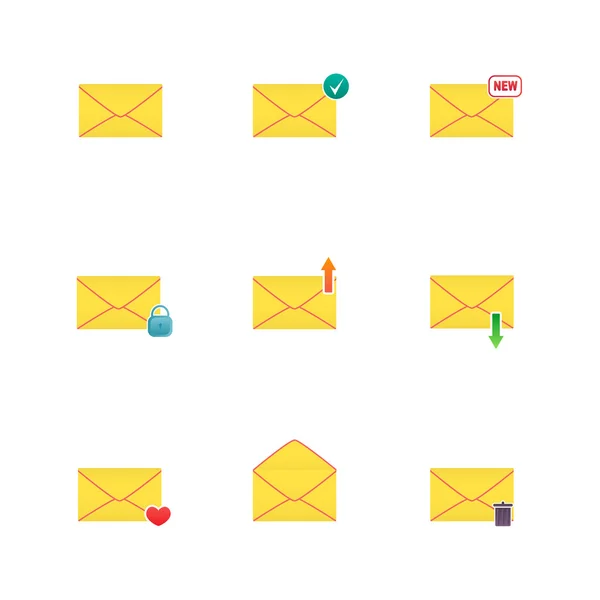 Set of icons for messages. — Stock Vector