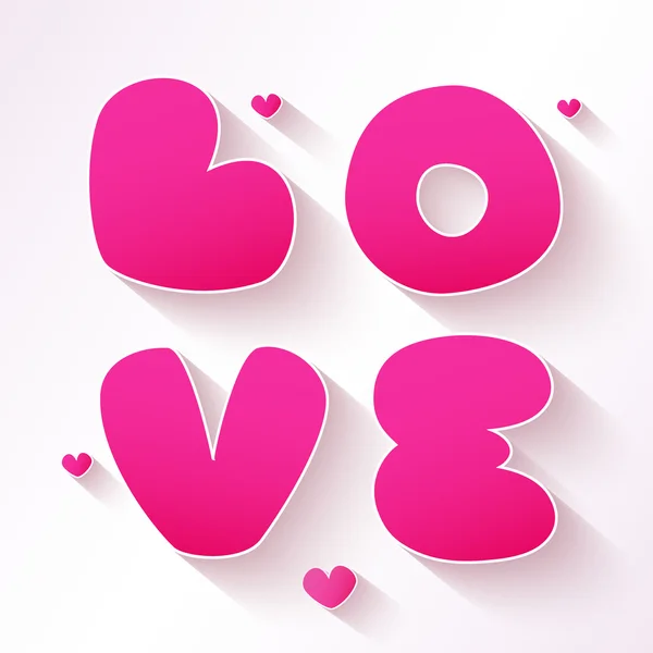 Love sign with hearts — Stock Vector