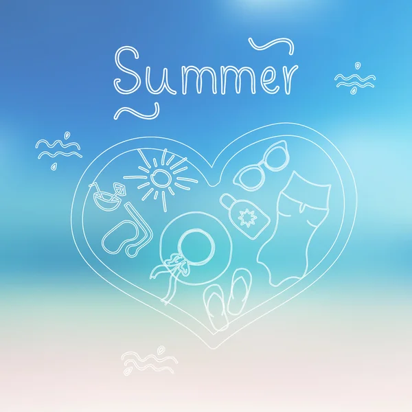 Contexte d'été . — Image vectorielle