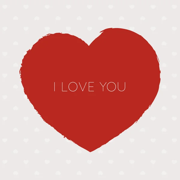 Valentin napi kártya szívvel. — Stock Fotó