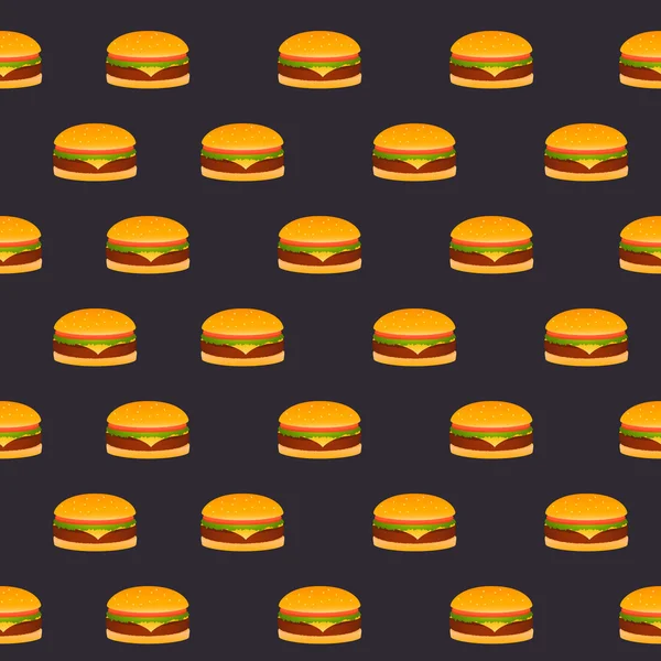 Modèle sans couture des hamburgers — Image vectorielle