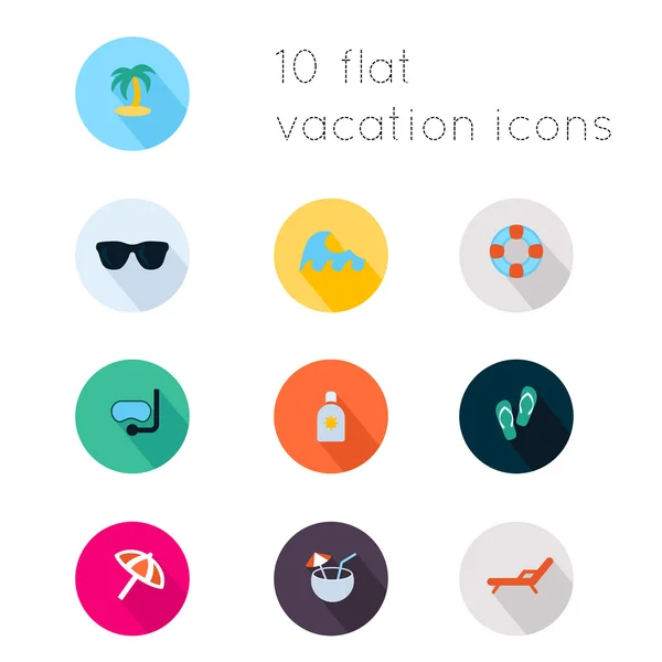 Icônes de thème de vacances . — Image vectorielle