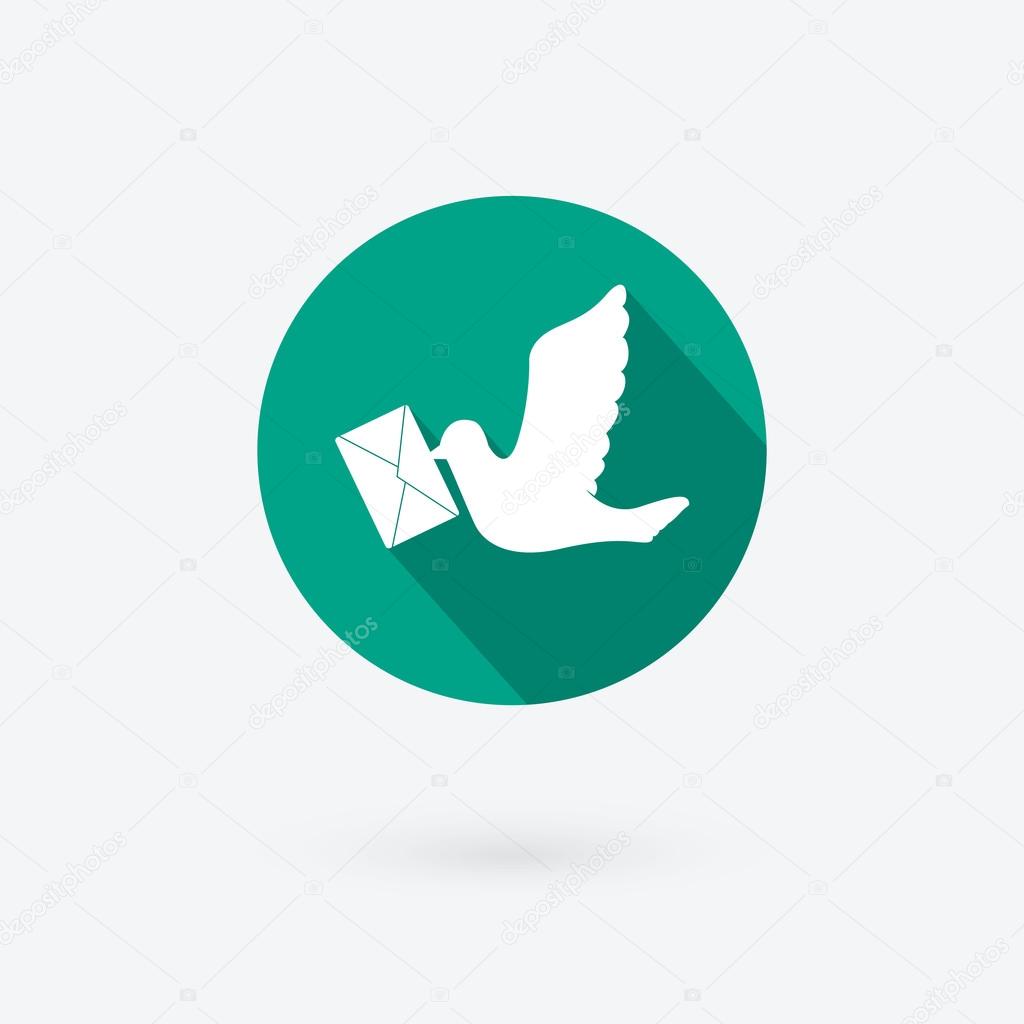 White dove with a letter icon — Stock Vector © Gapchuk_Olesia #64125993