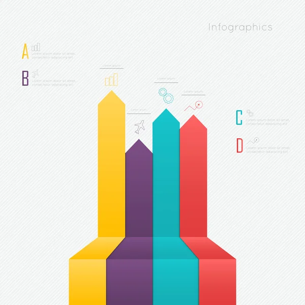 Minimales Design der Infografik — Stockvektor