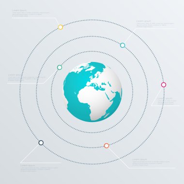 soyut 3d dijital Infographic