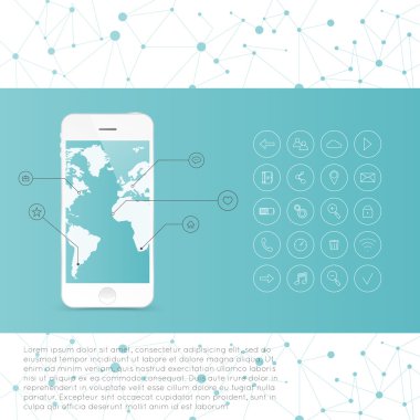 Mobile Smartphone ile simge arayüzey