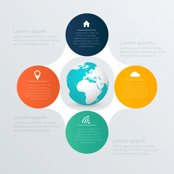 Abstrakte 3D digitale Infografik — Stockvektor