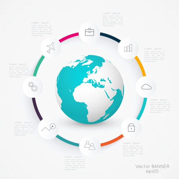 Infographie numérique 3D abstraite — Image vectorielle