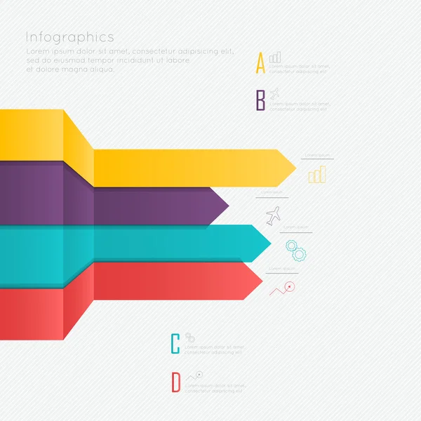 Design mínimo de infográficos — Vetor de Stock