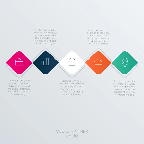 Infographie 3d cube — Image vectorielle