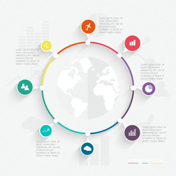 Abstrakta digitala Infographic — Stock vektor