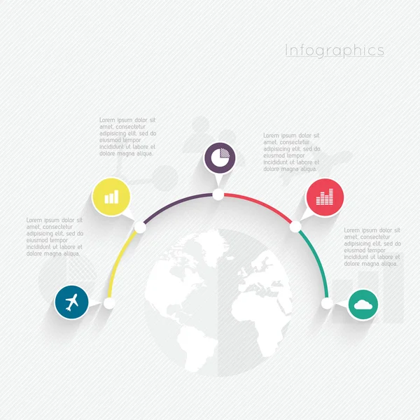 Absztrakt digitális Infographic — Stock Vector