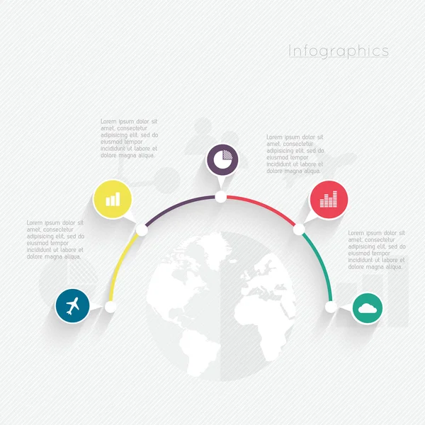 Infográfico digital abstrato — Vetor de Stock