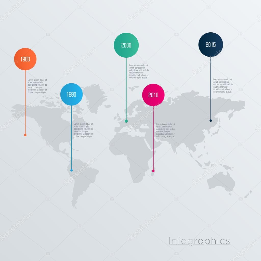 World map and infographic