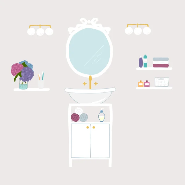 Conjunto de iconos de baño e higiene personal — Archivo Imágenes Vectoriales