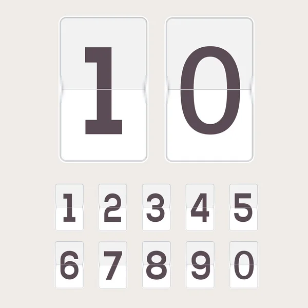 機械式スコアボードの数字 — ストックベクタ