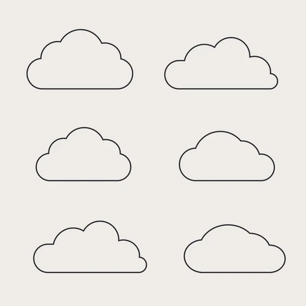 Chmura kształty kolekcji — Wektor stockowy