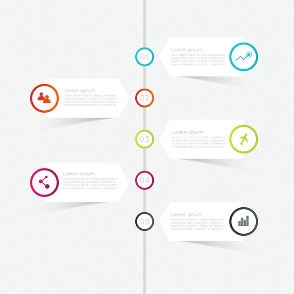 Grafik-Vorlage für Geschäftsinformationen mit Symbolen — Stockvektor
