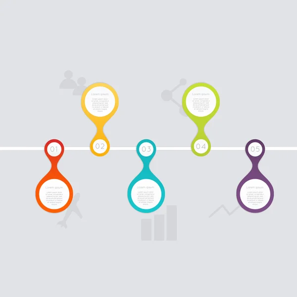 . O vetor pode ser usado para layout de fluxo de trabalho, diagrama, número — Vetor de Stock