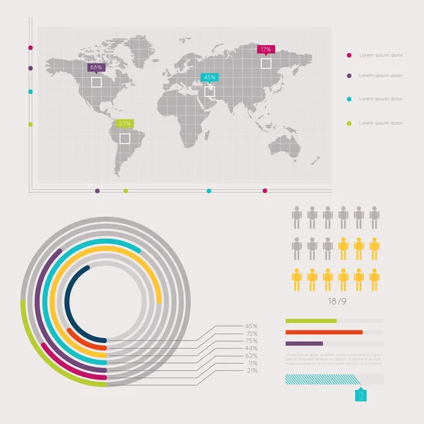 Conjunto de plantillas de infografía de línea de tiempo — Vector de stock