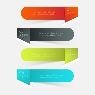 Renkli bilgi grafik, trendy renkler