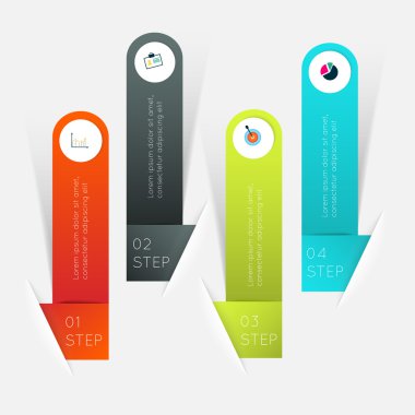 İş infographics şablonu ile kutsal kişilerin resmi