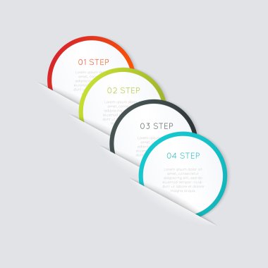 İş Infographics adım yukarıya seçme hakkı ile