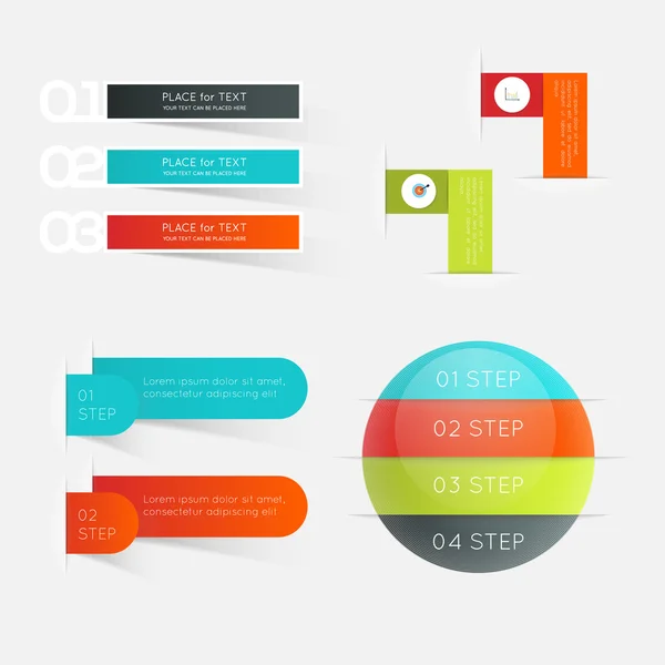 Set of Timeline Infographic templates — Stock Vector