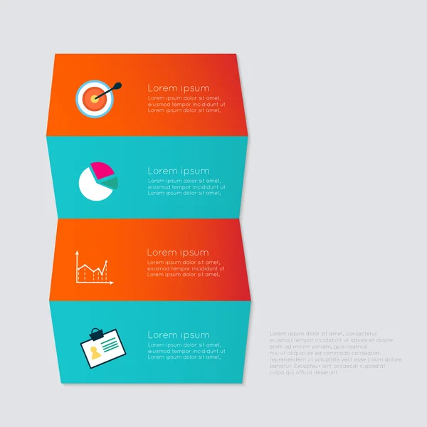 Grafik-Vorlage für Geschäftsinformationen mit Symbolen — Stockvektor