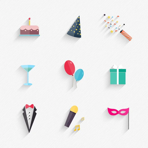 Party Icons and Celebration Icons — Stock Vector