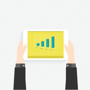 Elinde grafikli tablet