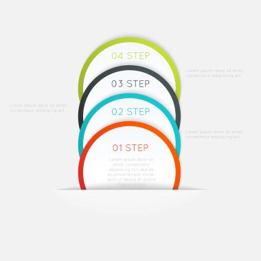 İş Infographics adım yukarıya seçme hakkı ile