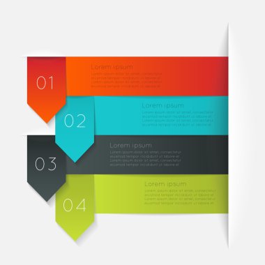 Renkli bilgi grafik, trendy renkler