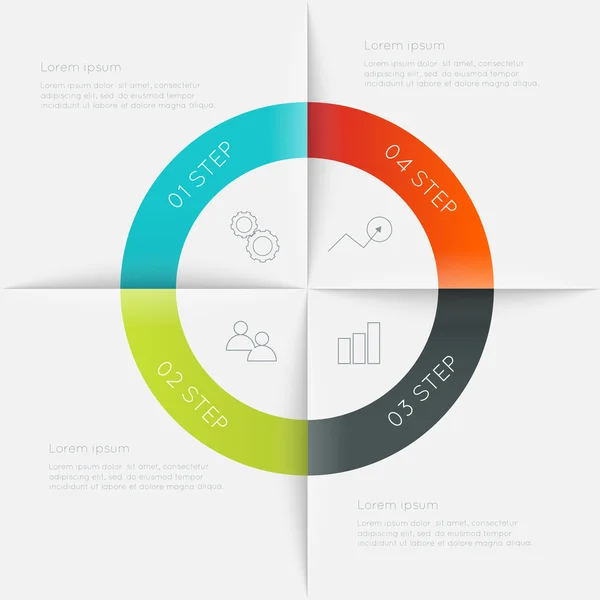 Business info modèle graphique avec des icônes — Image vectorielle